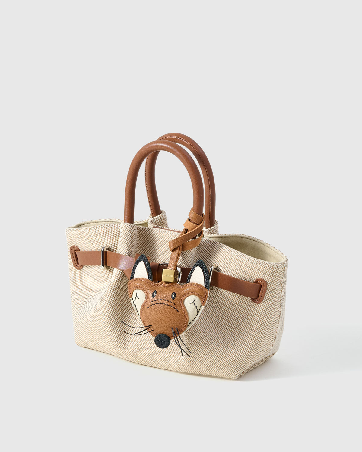 STICKY ZOO® – Fox Leather Bag Charm & Keychain – Handmade Gift for