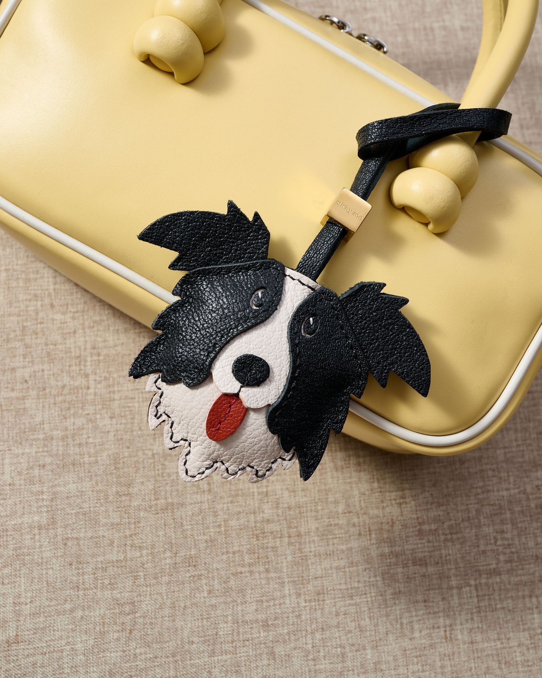 Sticky Zoo® - Border Collie Bag Charm and Keychain - Handmade
