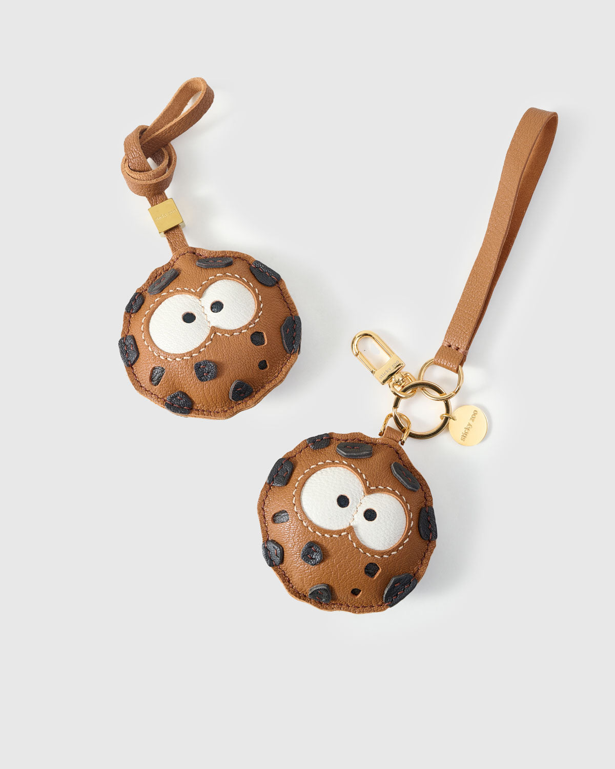 STICKY ZOO® – Cookies Leather Bag Charm & Keychain – Handmade in