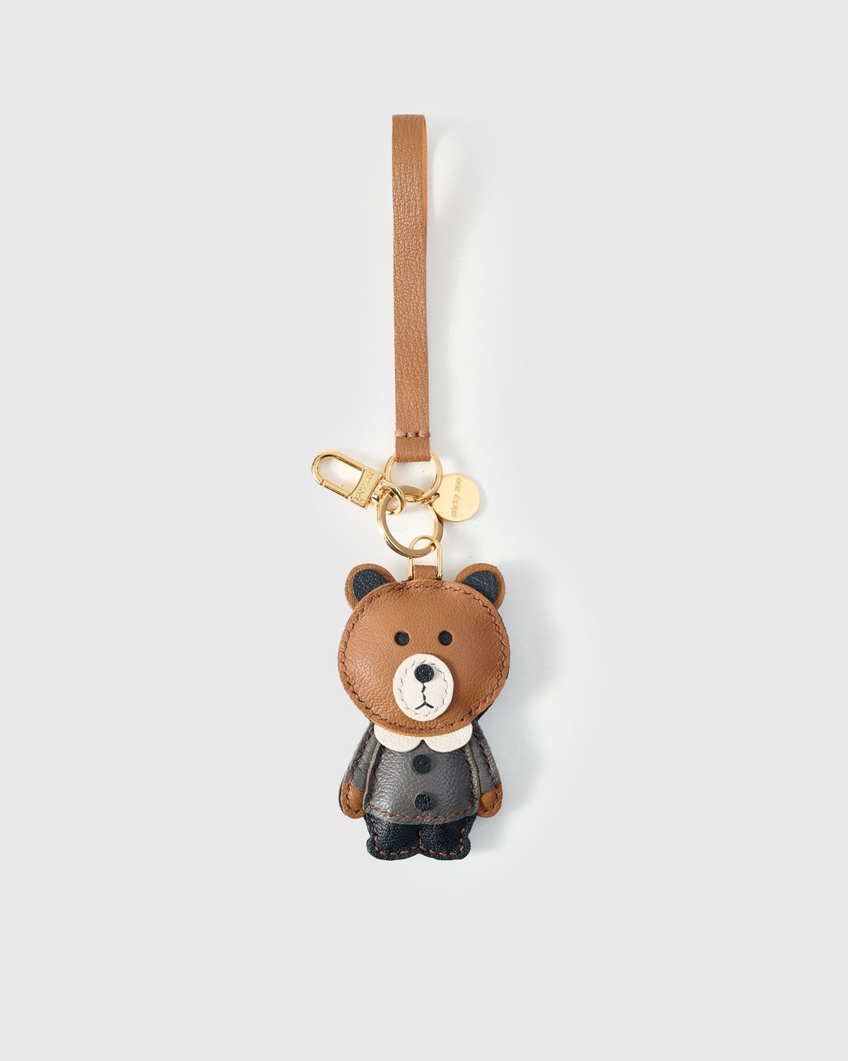 Dressed Teddy Bear Charm — Handmade French Leather – STICKYZOO®