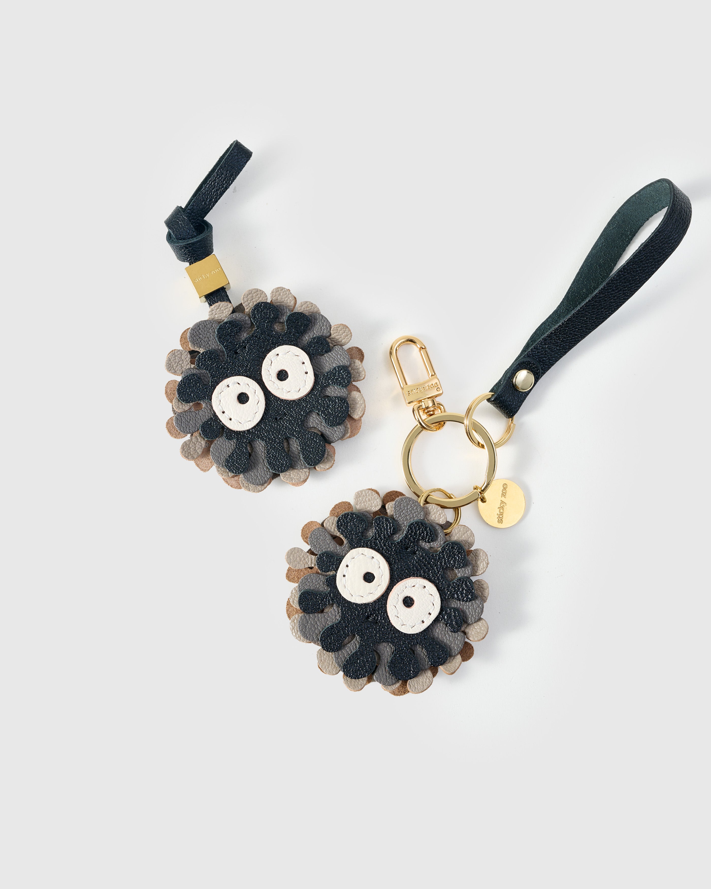 Soot Sprite Leather Bag Charm & Keychain – Handmade Gift – STICKYZOO®