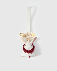RABBIT CHARM — French Alran leather from Tarn, France, founded 1903, Entreprise du Patrimoine Vivant.