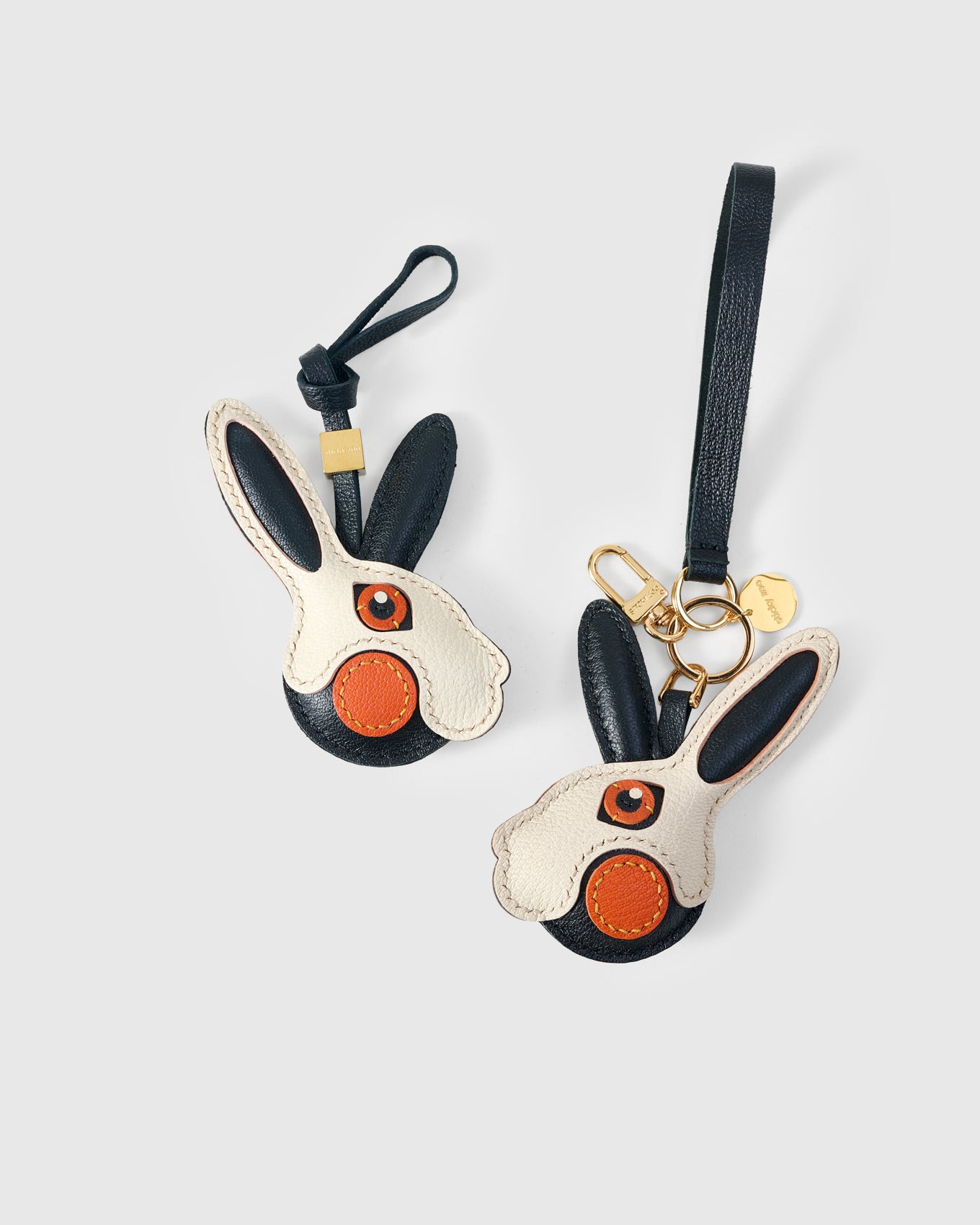 Split Face Rabbit Charm — French Alran Leather Handmade – STICKYZOO®