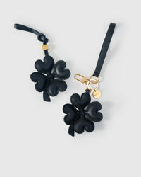 STICKYZOO Lucky Clover Charm — hand-layered French Alran goatskin, padded heart-shaped petals. Designed in Amsterdam.
