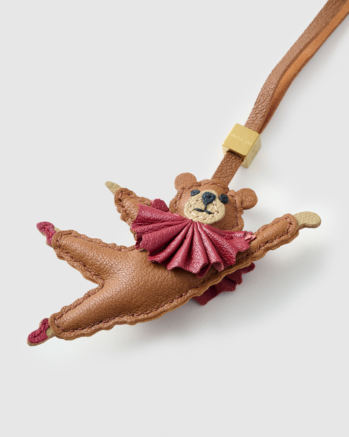 Ballet Bear Charm Pink Tutu — French Alran Leather – STICKYZOO®