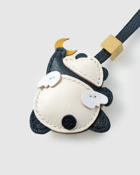 MOON PANDA CHARM charm on a bag — real French Alran leather, 3 days by hand.