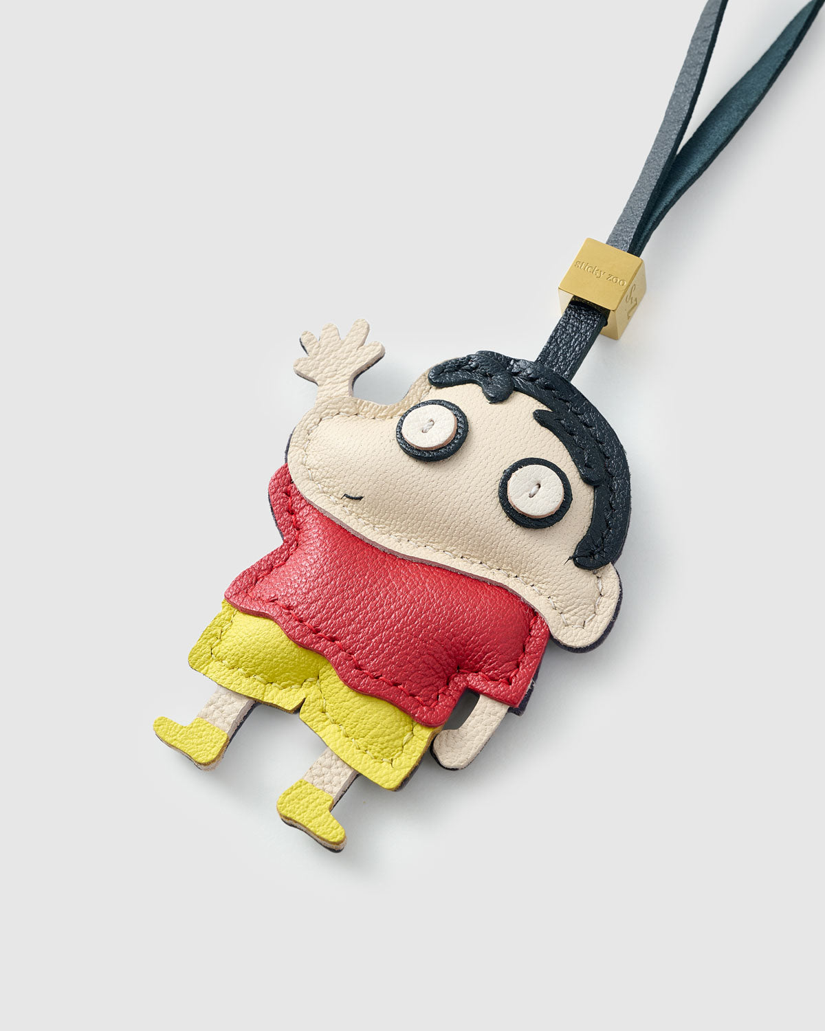 STICKY ZOO® – Crayon Shin-Chan Leather Bag Charm & Keychain