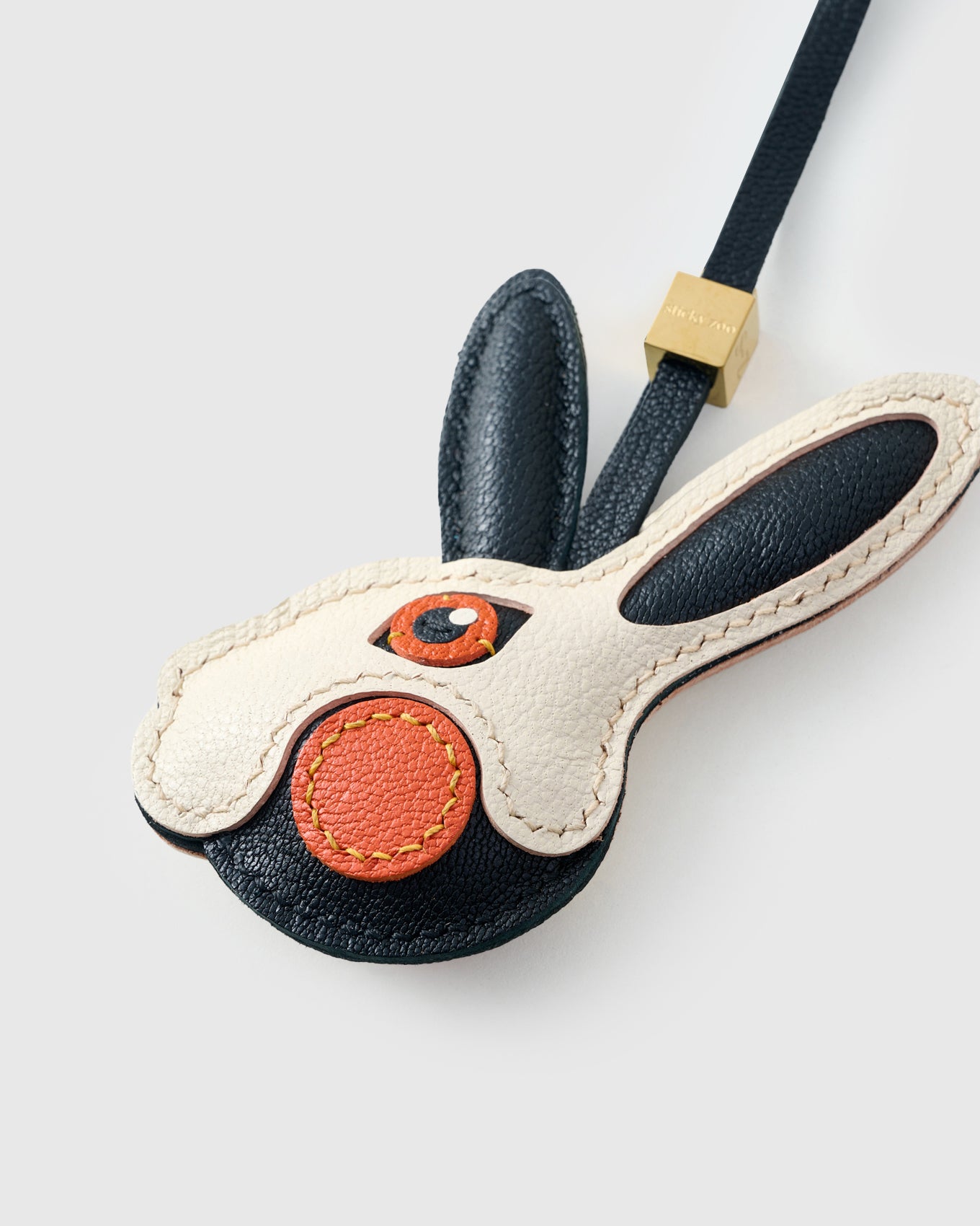 Handmade Leather Rabbit Bag Charm – Gift for Rabbit Lovers