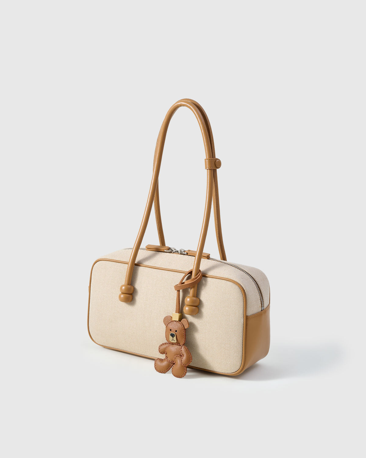 Teddy Bear Losin Leather Bag Charm & Keychain – Handmade in Brown