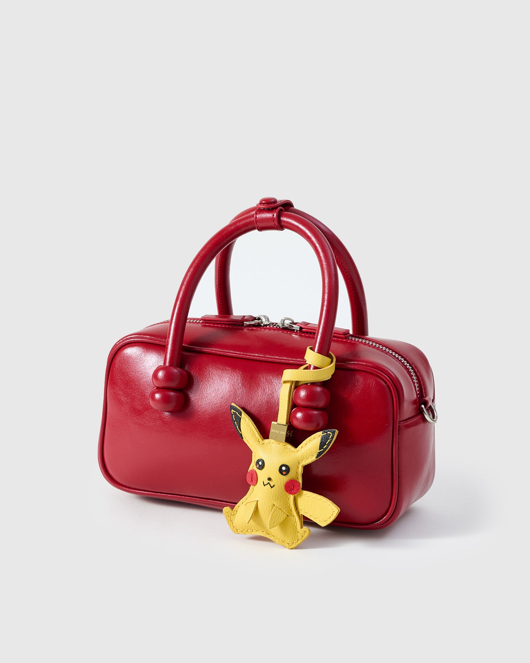 STICKY ZOO / ピカチュウ バッグチャーム キーホルダー ポケモン Sticky Zoo® – Bolt Buddy Leather Bag Charm & Keychain – Gift
