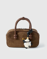 MOON PANDA CHARM — French Alran leather from Tarn, France, founded 1903, Entreprise du Patrimoine Vivant.