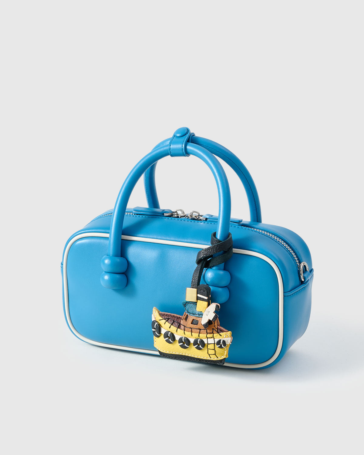 Ship Leather Bag Charm & Keychain – Handmade in Multicolor Leather