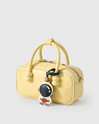 ASTRONAUT CHARM — French Alran leather from Tarn, France, founded 1903, Entreprise du Patrimoine Vivant.