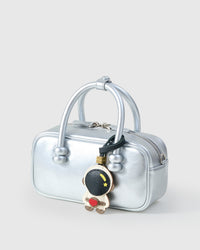 ASTRONAUT CHARM — finished one at a time, by hand. Real French Alran goatskin.