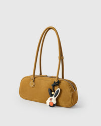 RABBIT CHARM — French Alran leather from Tarn, France, founded 1903, Entreprise du Patrimoine Vivant.