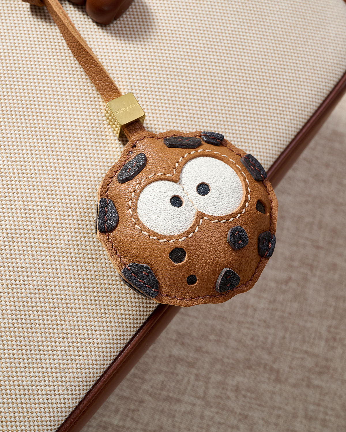 STICKY ZOO® – Cookies Leather Bag Charm & Keychain – Handmade in