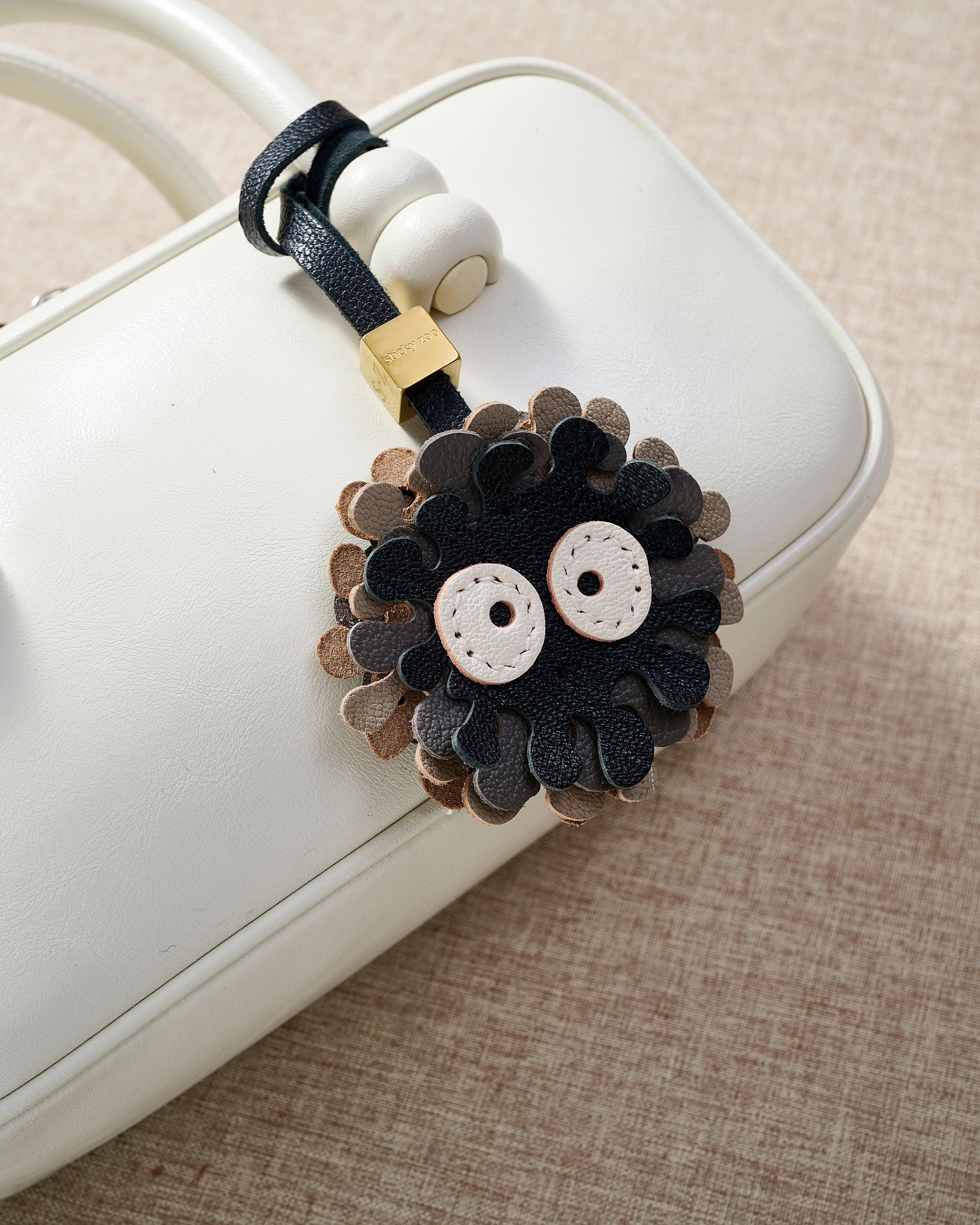Soot Sprite Leather Bag Charm & Keychain – Handmade Gift – STICKYZOO®