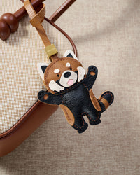 RED PANDA CHARM charm — genuine French Alran goatskin. Never vegan. Never synthetic.