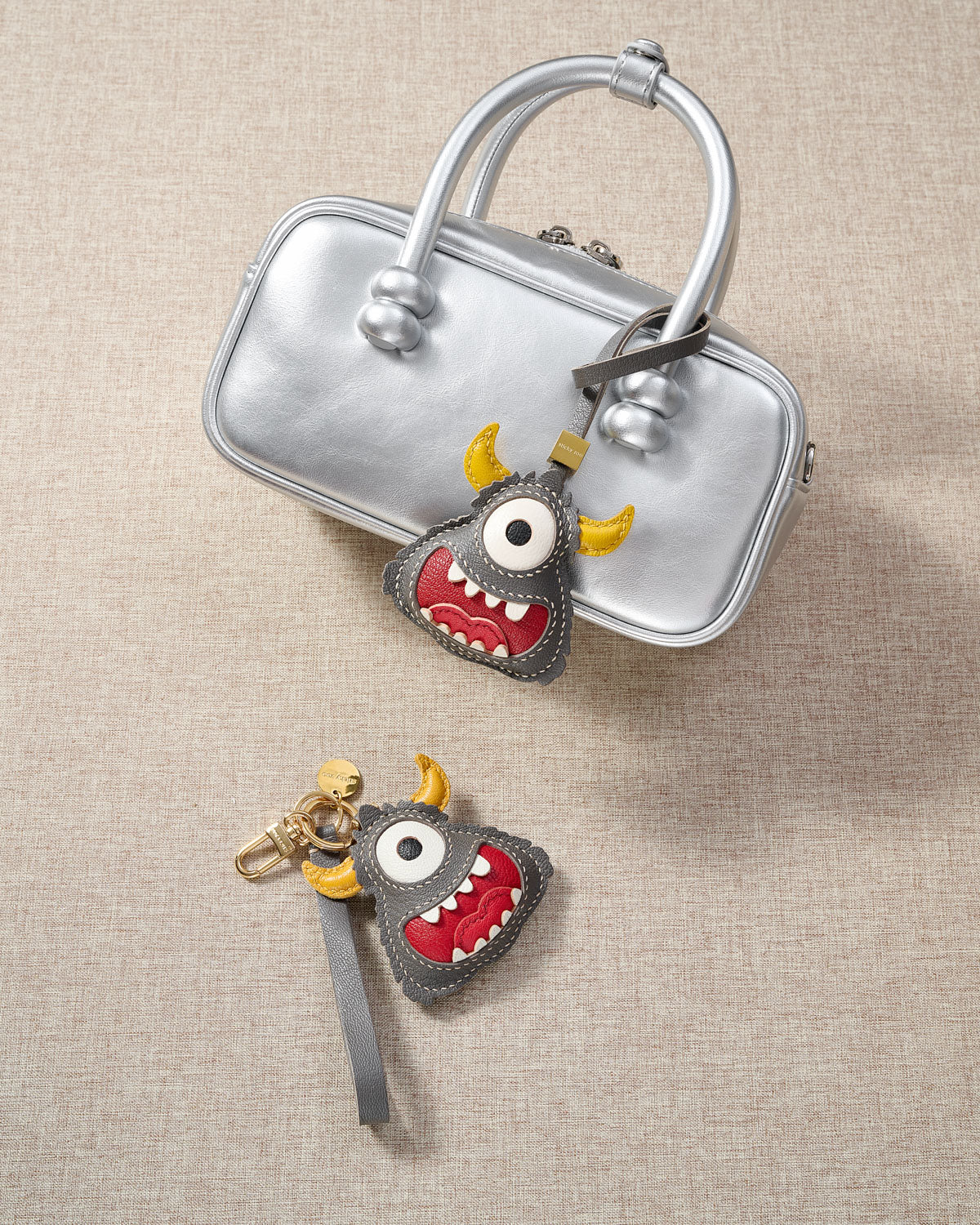 Little Monster Charm — Hand-Cut French Leather | STICKYZOO