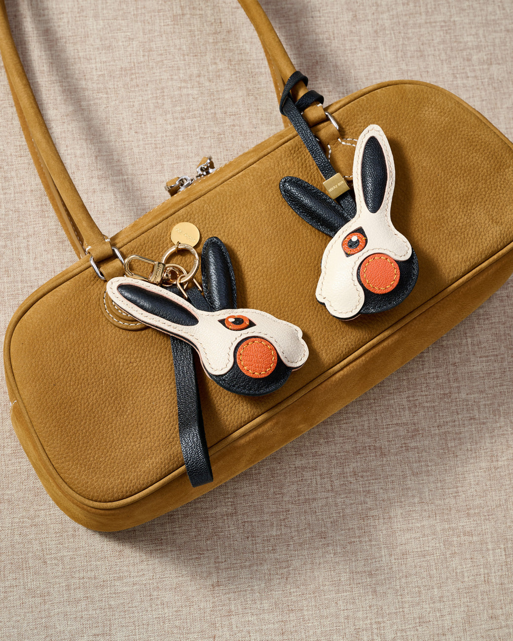 Split Face Rabbit Charm — French Alran Leather Handmade – STICKYZOO®