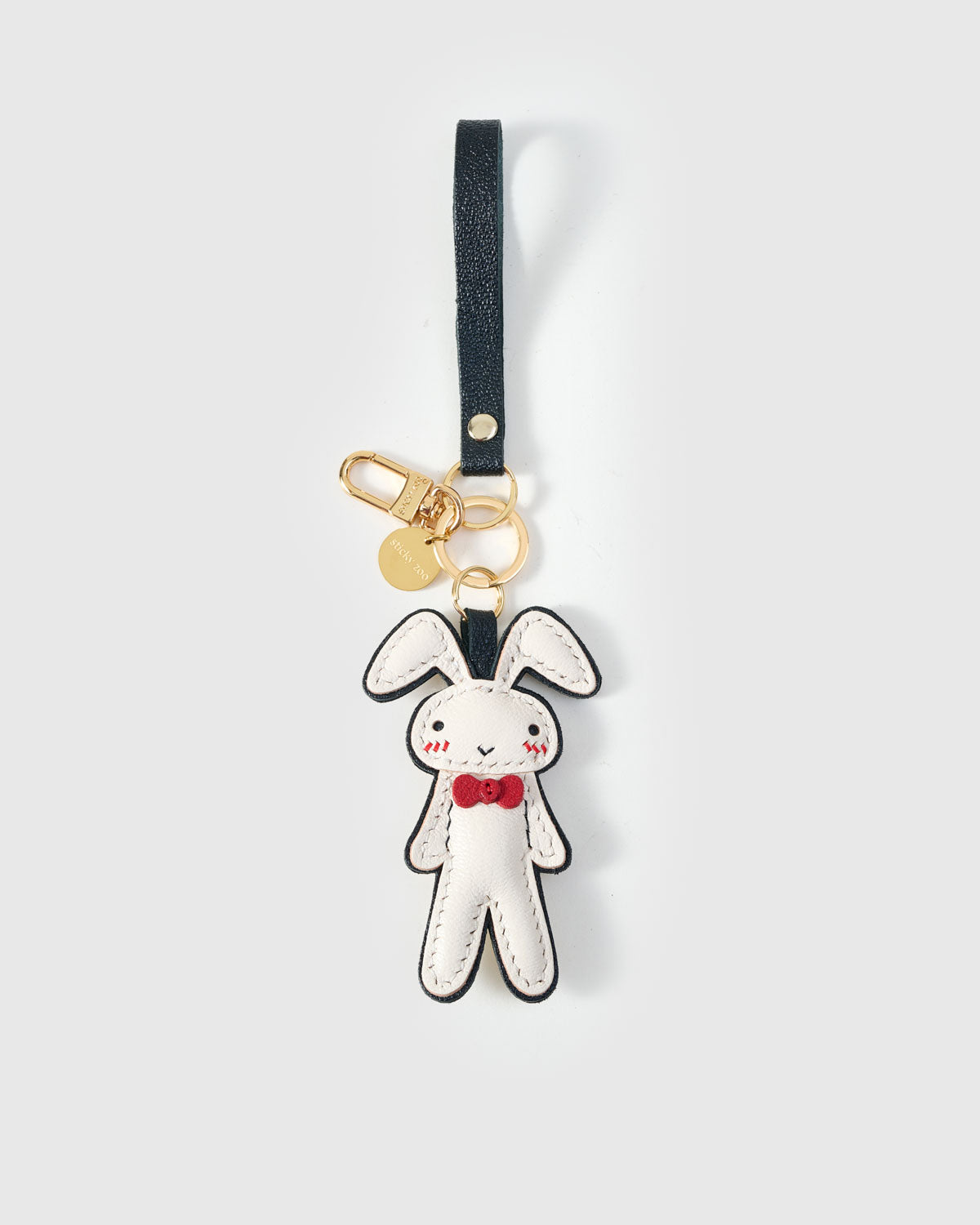 STICKY ZOO® – Rabbit Leather Bag Charm & Keychain – Handmade