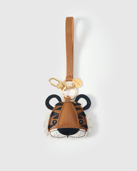 TIGER CHARM — French Alran leather from Tarn, France, founded 1903, Entreprise du Patrimoine Vivant.