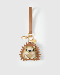 HEDGEHOG CHARM — French Alran leather from Tarn, France, founded 1903, Entreprise du Patrimoine Vivant.