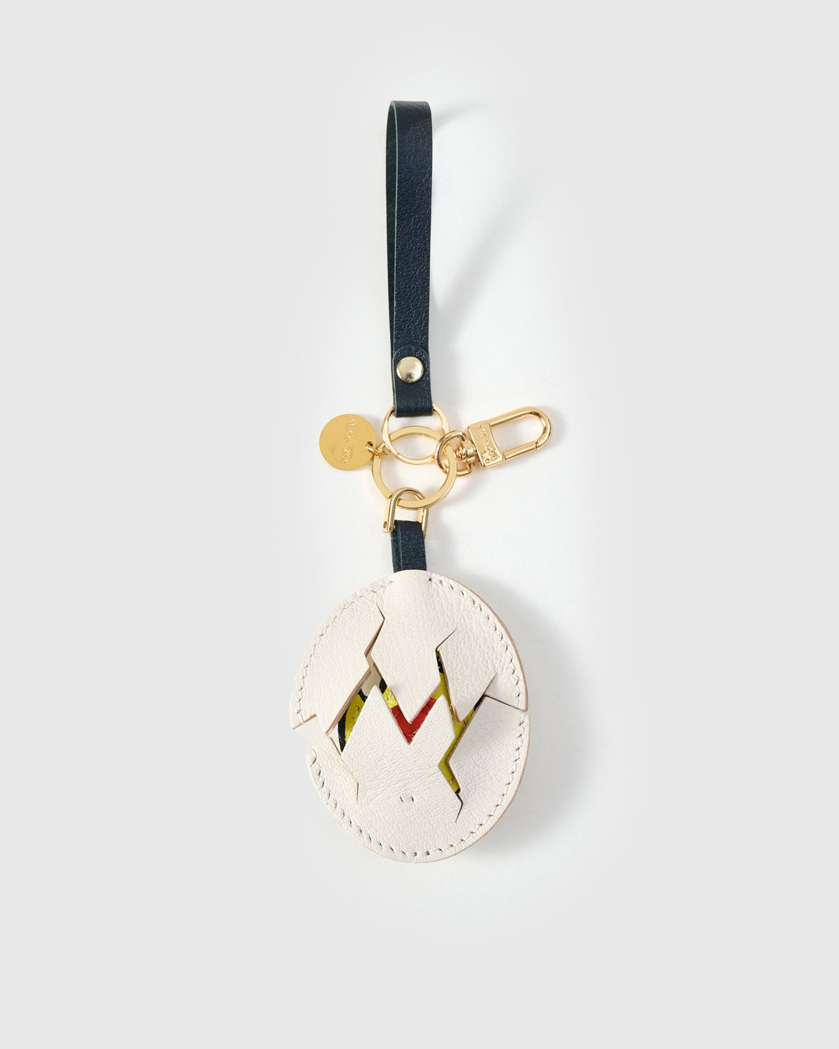 さくです　バッグチャーム STICKY ZOO® – Chick Leather Bag Charm & Keychain – Handmade in