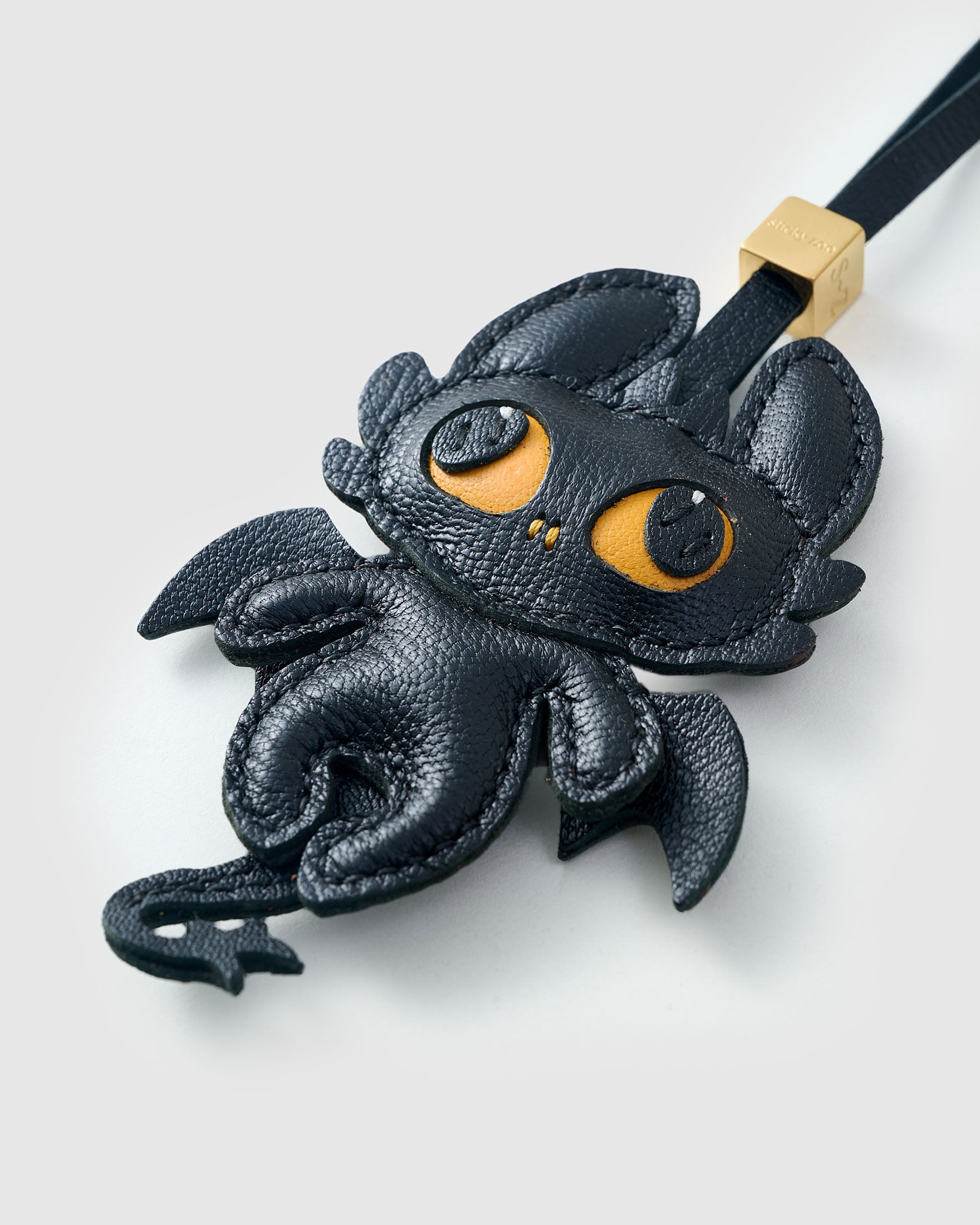 Dragon Charm — Black — Hand-Cut French Leather | STICKYZOO
