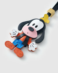 Goofy on an 18K gold-plated keychain clip with engraved STICKYZOO disc — clips to keys, bags or backpacks.