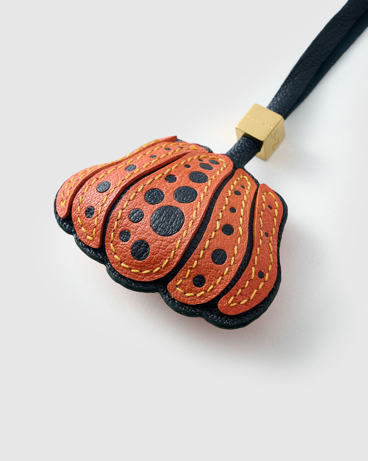 Pumpkin Leather Charm – Handmade 3D Seasonal Bag Charm | STICKY