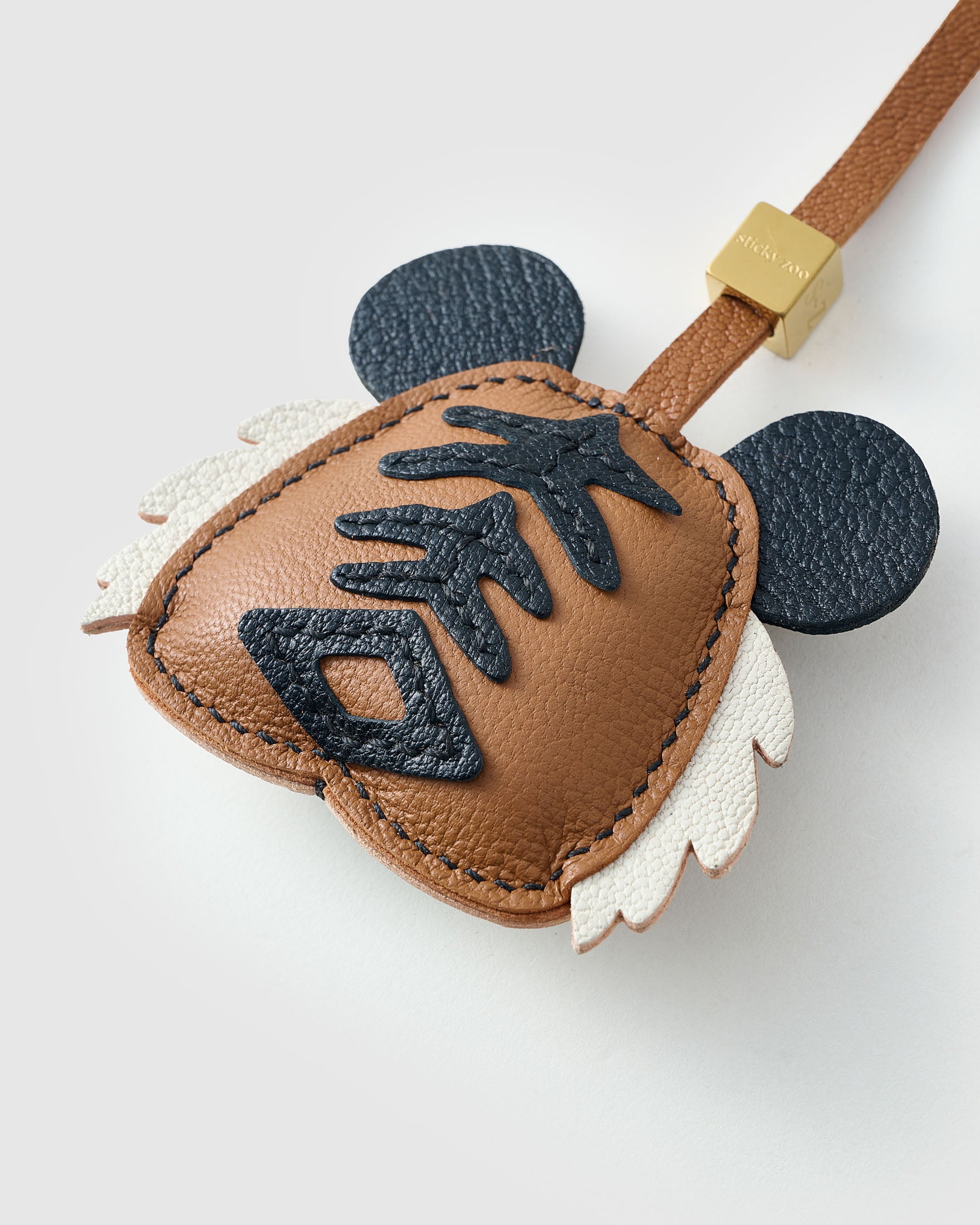 Tiger Charm - Handmade Leather Keychain & Bag Charm – Fierce