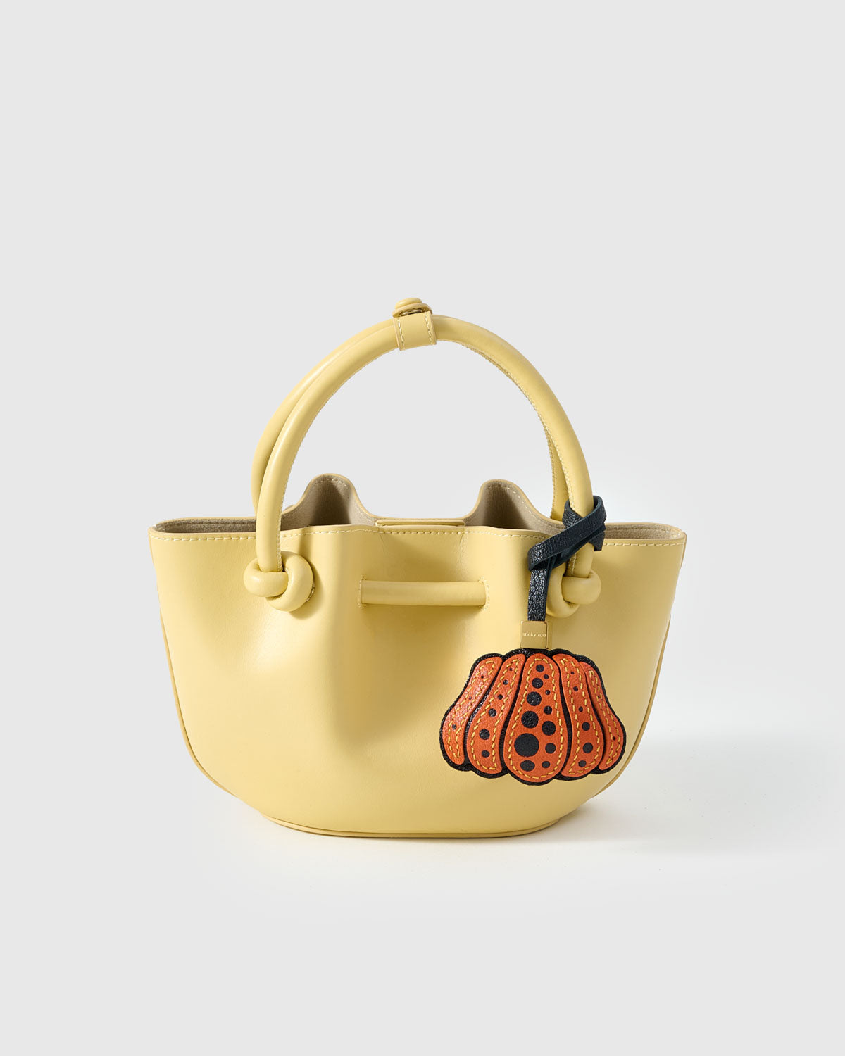 Pumpkin Leather Charm – Handmade 3D Seasonal Bag Charm | STICKY