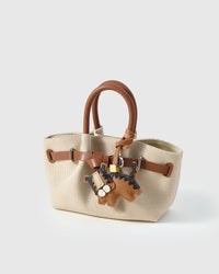 TIGER TIKO CHARM charm on a bag — real French Alran leather, 3 days by hand.