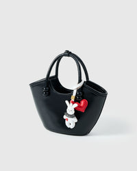 RABBIT CHARM charm — real French leather, 3 days by hand.