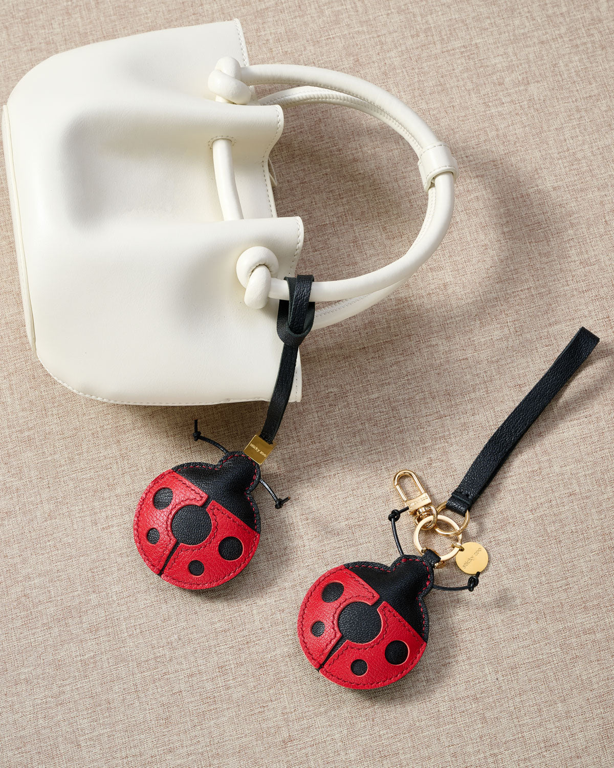 Ladybug Charm | Handmade Leather Bag Charm – Sticky Zoo® – STICKYZOO®