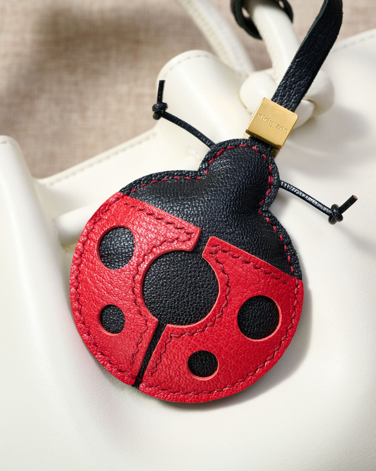 Ladybug Charm | Handmade Leather Bag Charm – Sticky Zoo® – STICKYZOO®