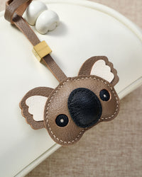 KOALA CHARM — finished one at a time, by hand. Real French Alran goatskin.