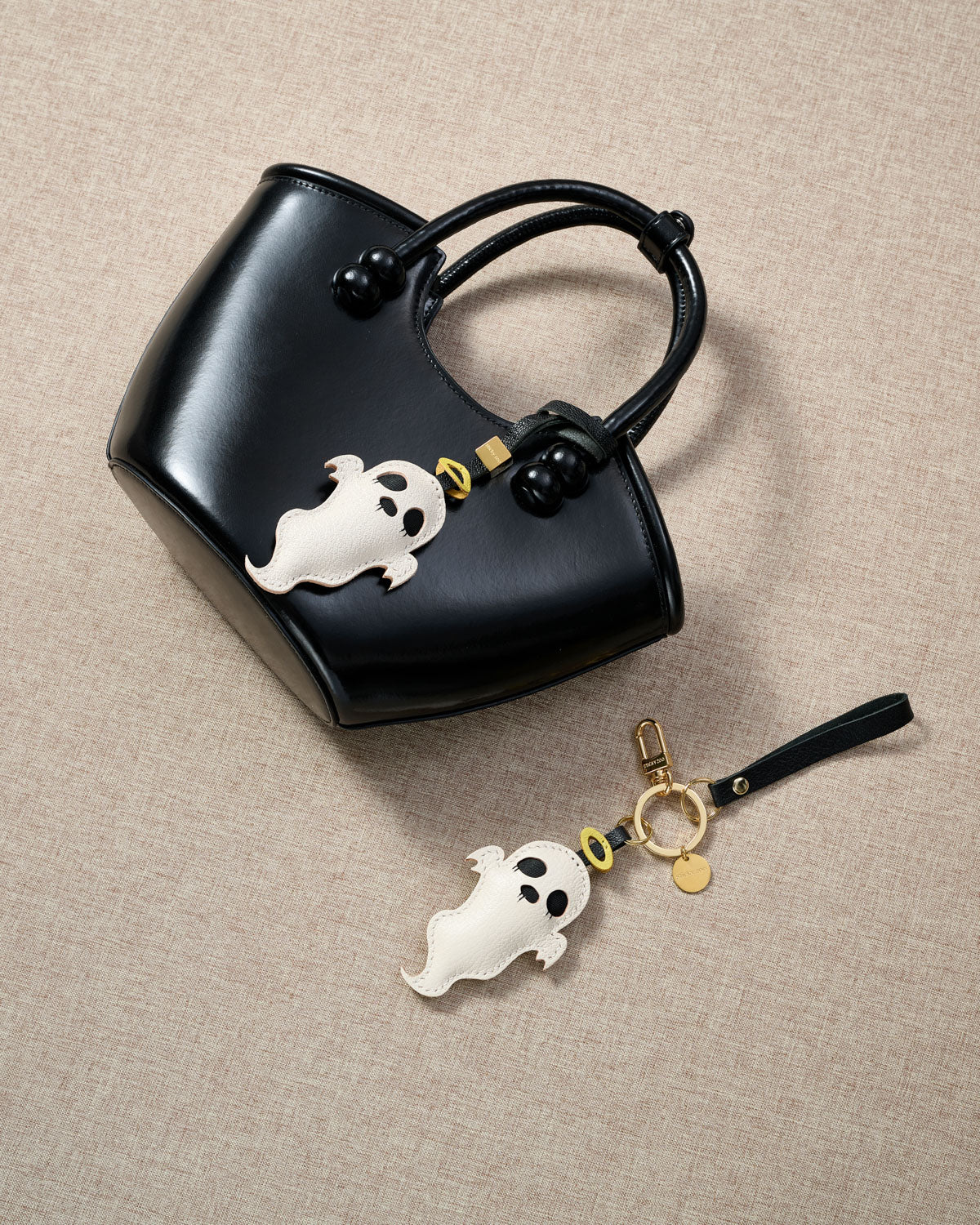 Softly spooky, utterly sweet. A little ghost with a golden halo