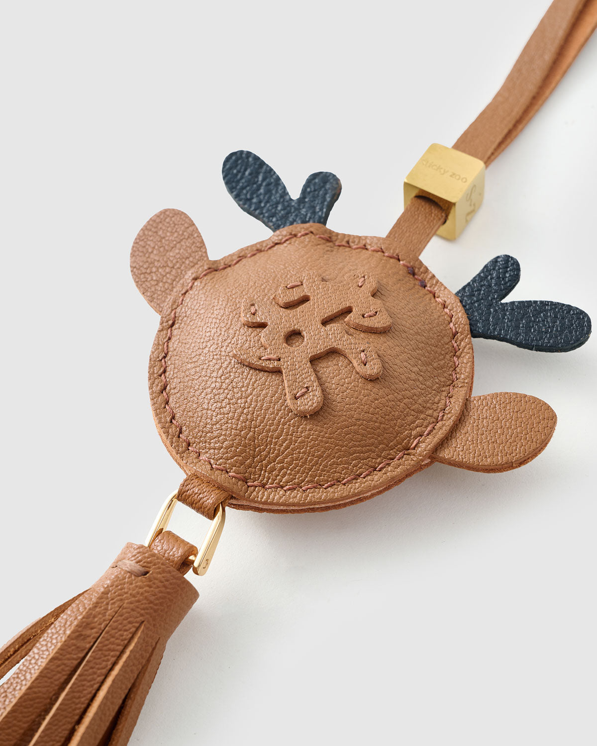 Deer Antler Leather Charm — Handmade French Goatskin – STICKYZOO®
