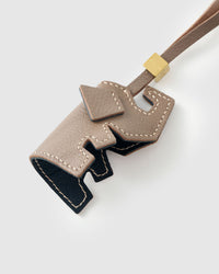 ELEPHANT CHARM charm on a bag — real French Alran leather, 3 days by hand.
