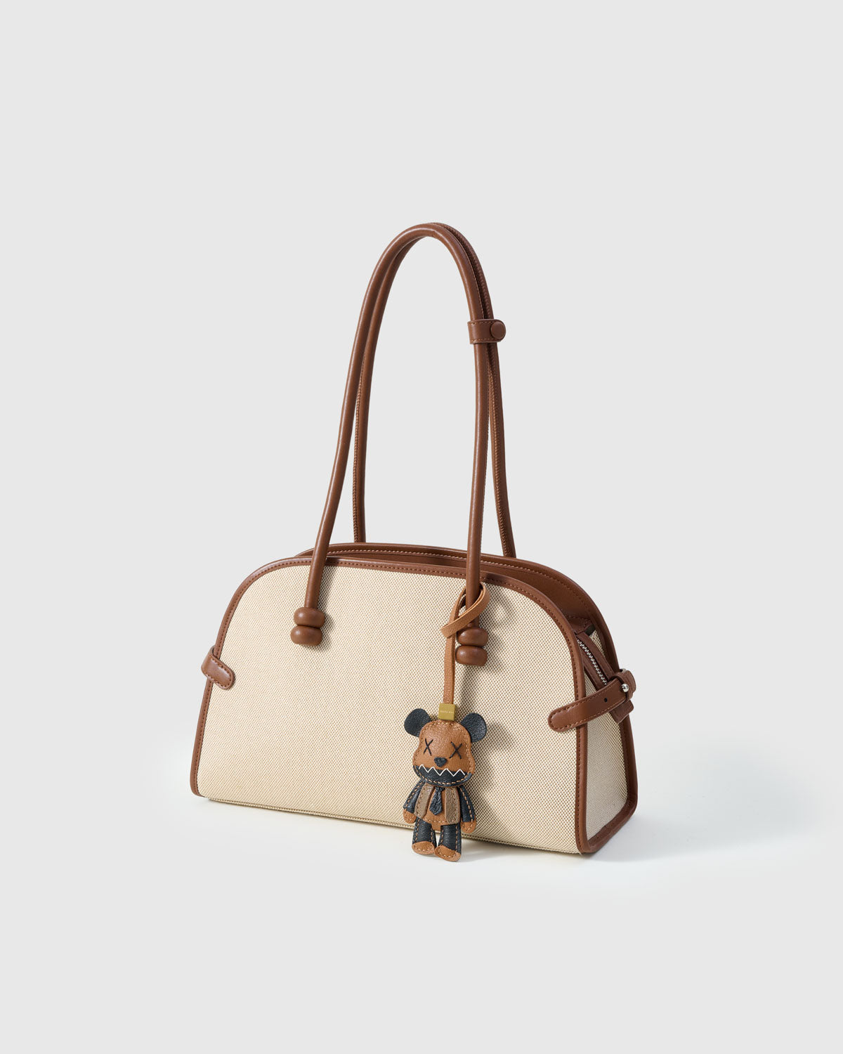 Violent Bear Leather Bag Charm & Keychain – Handmade in Layered