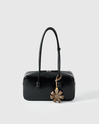 STICKYZOO Daisy Bag Charm in warm taupe — handmade French Alran goatskin with 18K gold-plated hardware. Arrives gift-ready.