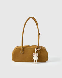 RABBIT CHARM — French Alran leather from Tarn, France, founded 1903, Entreprise du Patrimoine Vivant.