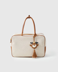 DEER CHARM — finished one at a time, by hand. Real French Alran goatskin.