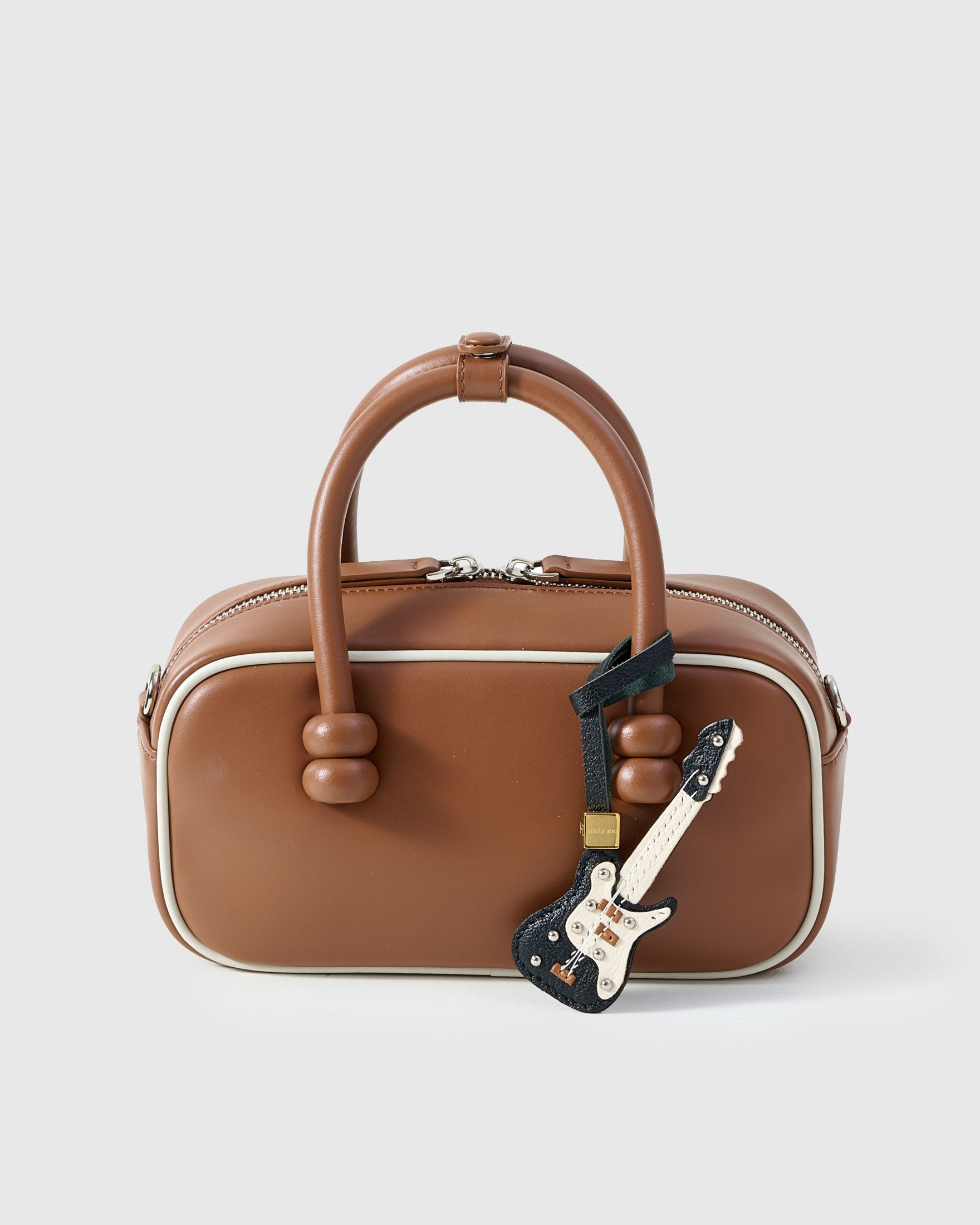 Sticky Zoo® – Electric Guitar Leather Bag Charm & Keychain – Gift