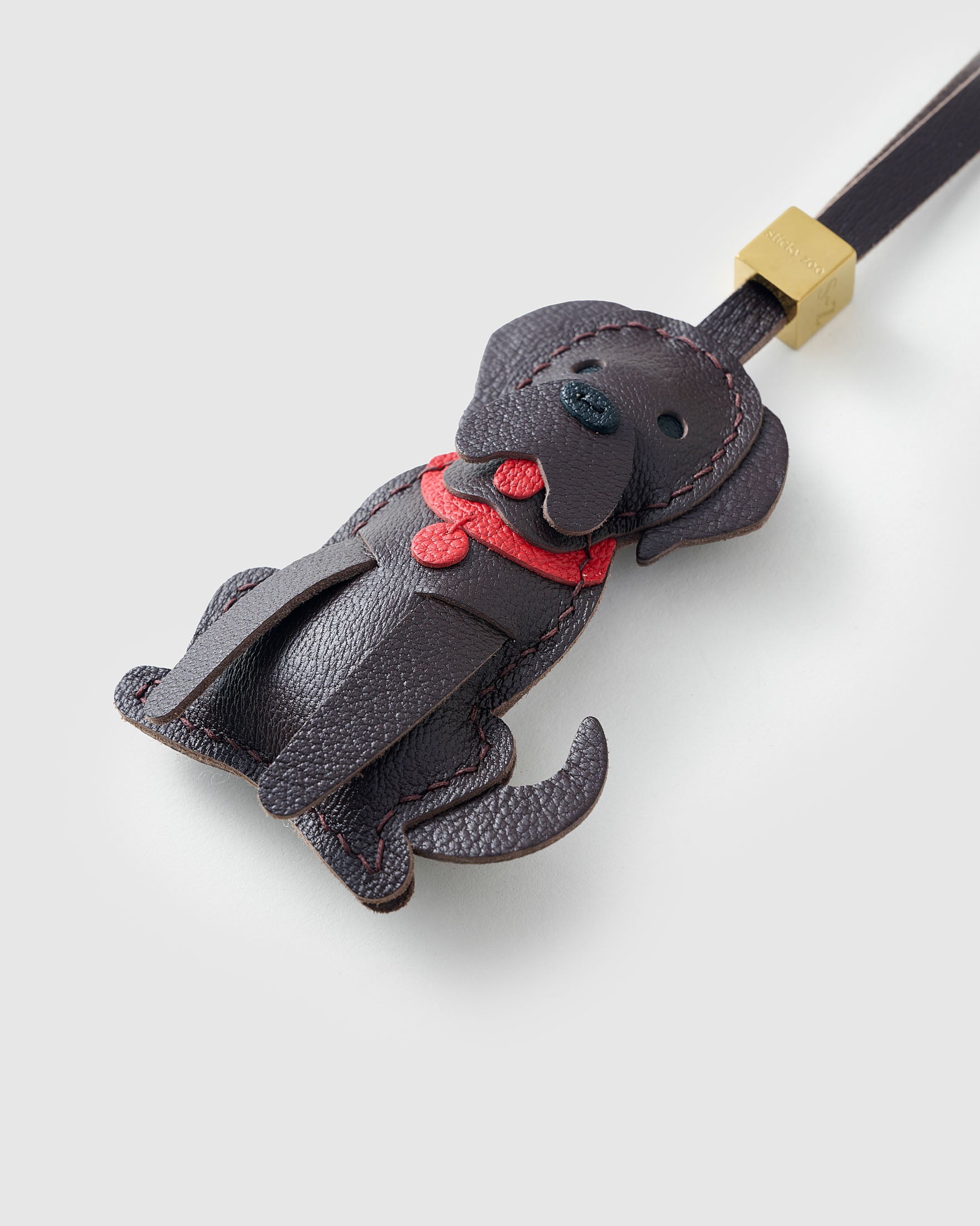 Golden Retriever Leather Charm — Hand-Cut French Leather – STICKYZOO®