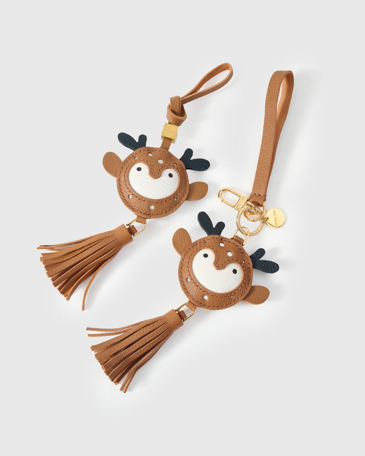 Deer Antler Leather Charm — Handmade French Goatskin – STICKYZOO®