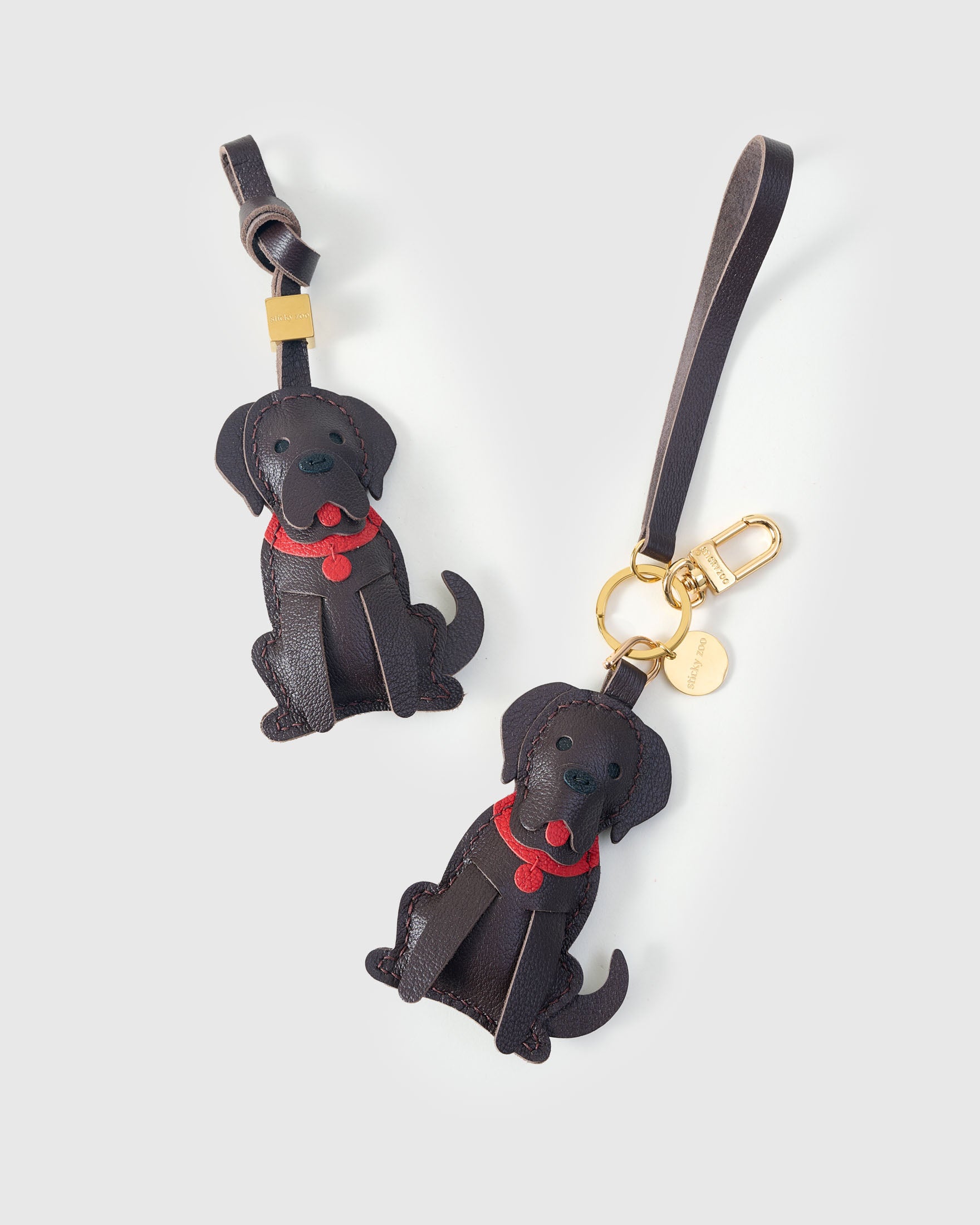 Golden Retriever Leather Charm — Hand-Cut French Leather – STICKYZOO®