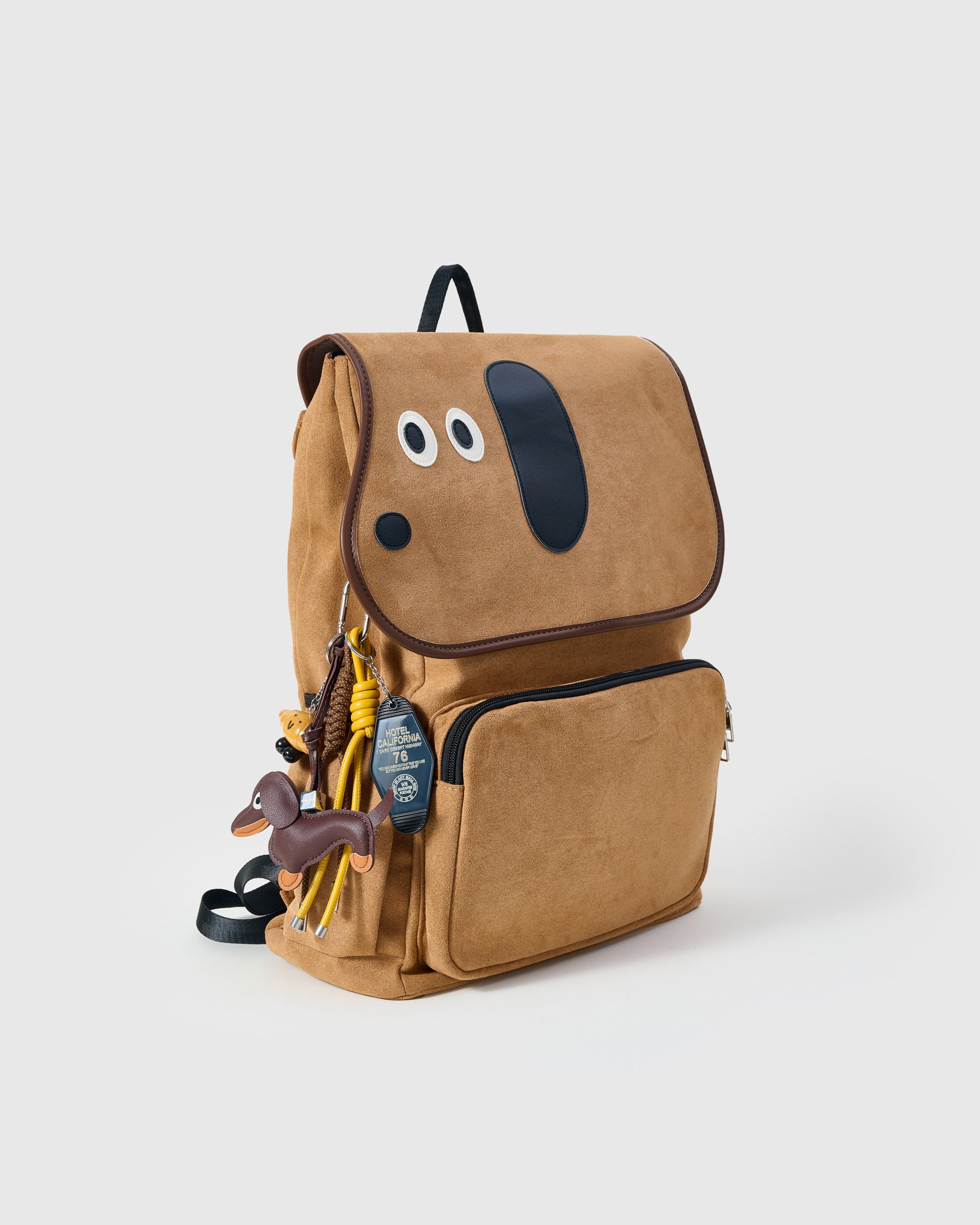 Dachshund Backpack + Charm Set — Faux Suede, Handmade – STICKYZOO®